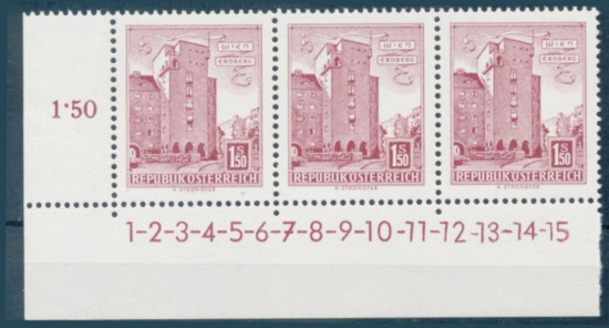 Briefmarke mit Symbolzahl(en)